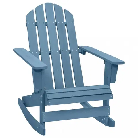 Záhradné kreslá a stoličky Záhradné hojdacie kreslo jedľové drevo Dekorhome Modrá