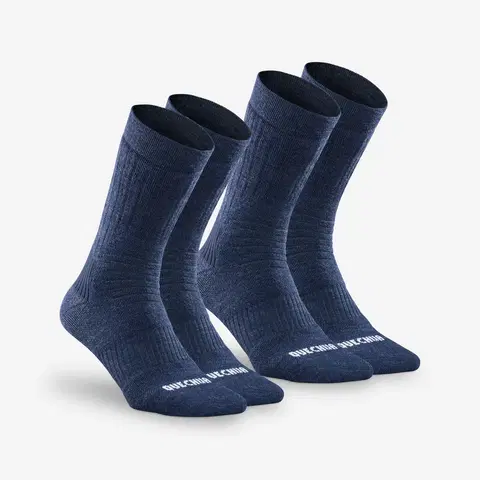 ponožky Vysoké turistické hrejivé ponožky SH100 2 páry
