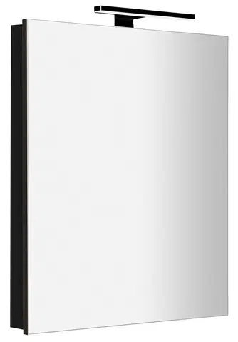 Kúpeľňový nábytok SAPHO - GRETA galérka s LED osvetlením, 60x70x14cm, čierna mat GR065-0035