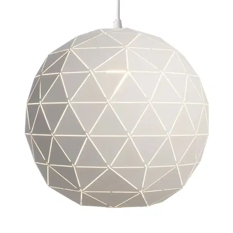 Závesné svietidlá Deko-Light Závesná lampa Asterope, Ø 40cm okrúhla, biela