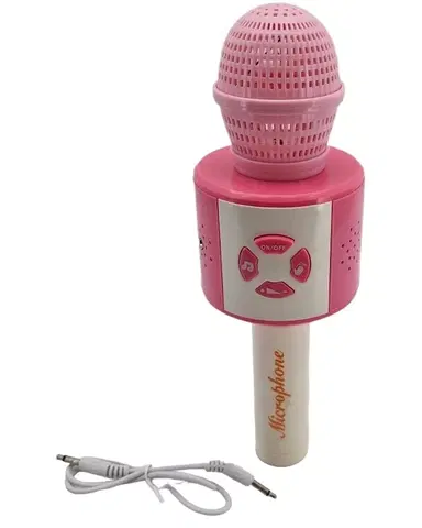 Hudobné hračky LAMPS - Mikrofón ružový s efektami 24cm