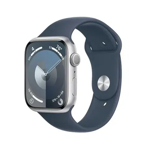 Inteligentné hodinky Apple Watch Series 9 GPS 45mm strieborná , hliníkové puzdro so športovým remienkom burková modrá - SM MR9D3QCA