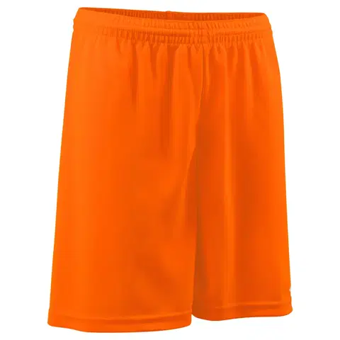 nohavice Futbalové šortky F100 pre dospelých oranžové