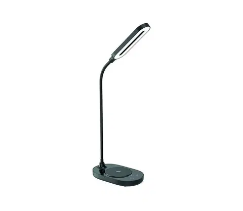 Lampy  LED Stmievateľná dotyková lampa s bezdrôtovým nabíjaním OCTAVIA LED/7W/230V čierna 