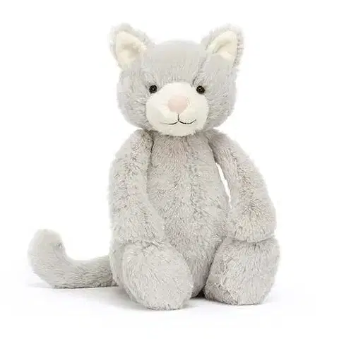 Plyšové a textilné zvieratká JELLYCAT Bashful sivé mačiatko plyšová hračka JELLYCAT