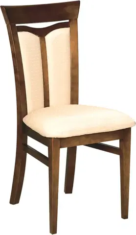 Jedálenské stoličky TARANKO Krzeslo W-04 rustikálna jedálenská stolička nový orech / krémový vzor (A4 0502)