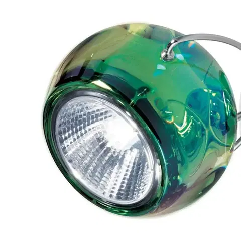 Závesné svietidlá Fabbian Fabbian Beluga Colour – závesná lampa, zelená