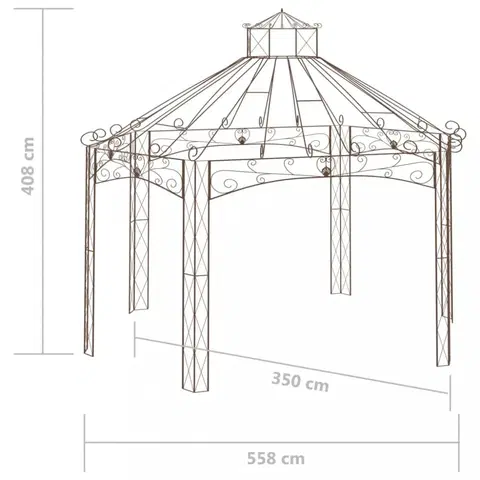 Záhradné altány Záhradný altánok starožitný Dekorhome 5,58x3,5x4,08 cm