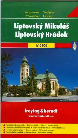 Turistika, skaly Liptovský Mikuláš/Liptovský Hrádok 1:10 000 - Mapa mesta