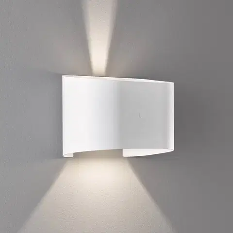 Nástenné svietidlá FISCHER & HONSEL Nástenné LED svietidlo Wall 2-pl. okrúhle, biele