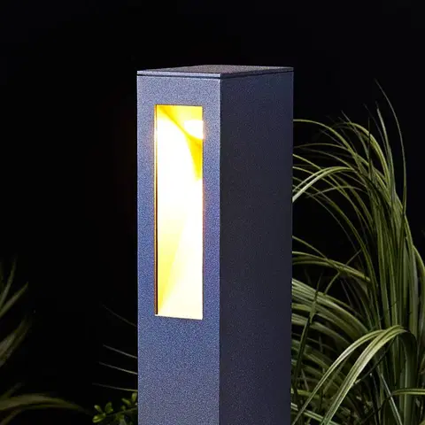 Osvetlenie príjazdovej cesty Lucande Chodníkové LED svietidlo Jenke z hliníka