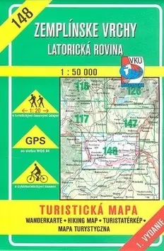 Turistika, skaly Zemplínske vrchy - Latorická rovina - TM 148 - 1:50 000
