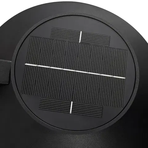 Solárne svetlá so senzorom pohybu Nordlux LED solárne vonkajšie nástenné svietidlo Justina, čierne, senzor, kov