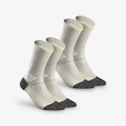 ponožky Turistické ponožky Hike 500 vysoké 2 páry béžové