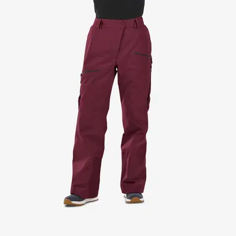 nohavice Dámske lyžiarske nohavice FR100 bordové