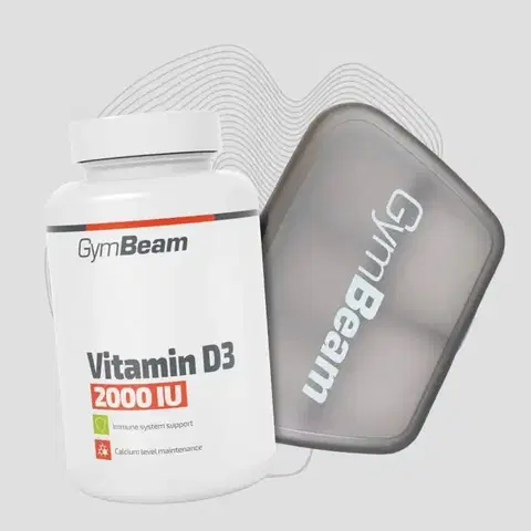 Vitamín D GymBeam Vitamín D3 2000 IU 60 kaps. bez príchute