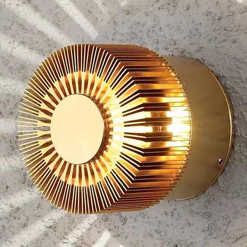 Vonkajšie nástenné svietidlá Konstsmide LED svietidlo Monza kruhové bronzové 9 cm