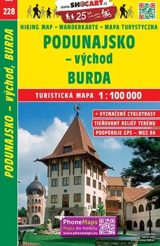 Turistika, skaly Podunajsko - východ, Burda 1:100 000