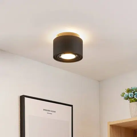 Stropné svietidlá Arcchio Arcchio Talima LED svetlo, okrúhle, čierna, 3 ks