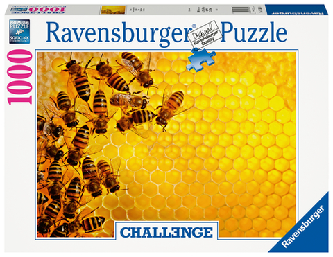 1000 dielikov Ravensburger Puzzle Challenge Puzzle: Včely na medovom plaste 1000 Ravensburger
