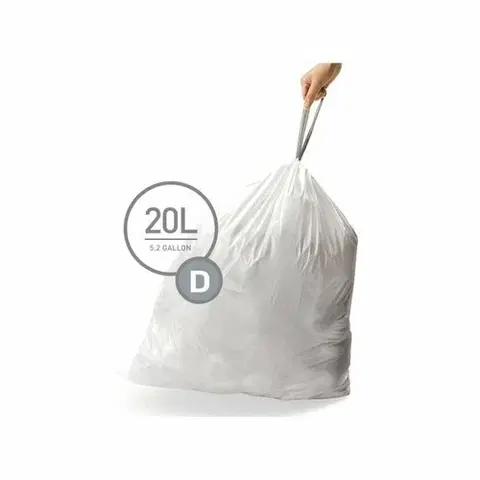 Odpadkové koše Simplehuman Vrecká do odpadkového koša D 20 L, 20 ks