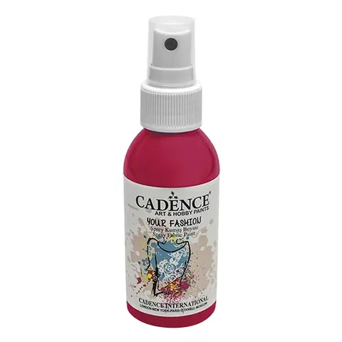 Hračky CADENCE - Textilná farba v spreji, fuchsiová, 100ml