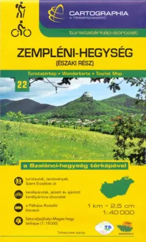 Turistika, skaly Zempléni-hegység (északi rész) 1 : 40 000 - Turistatérkép
