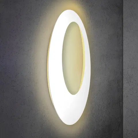 Nástenné svietidlá Escale Escale Blade Open nástenné LED, biele, Ø 95 cm