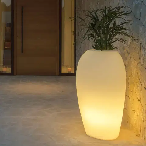 Vonkajšie dekoratívne svietidlá degardo Deko lampa Storus V LED RGB+CCT rastlinná biela