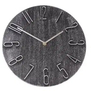 Hodiny Nástenné hodiny Berry dark grey, pr. 30,5 cm, plast