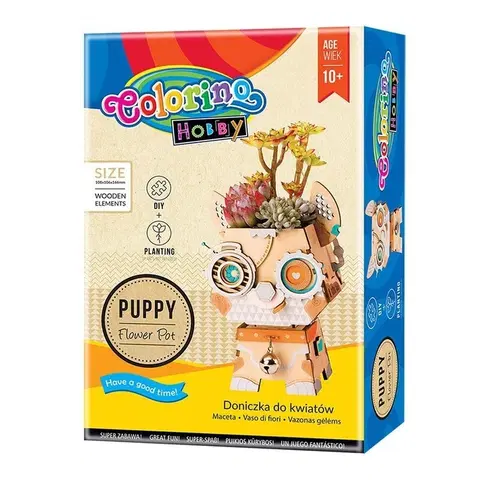 Kreatívne a výtvarné hračky PATIO - Colorino HOBBY Flower Pot Puppy