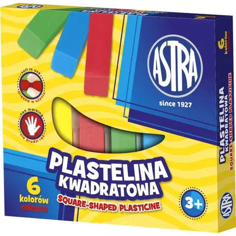 Hračky ASTRA - Plastelína hranatá 6 farieb, 83811908