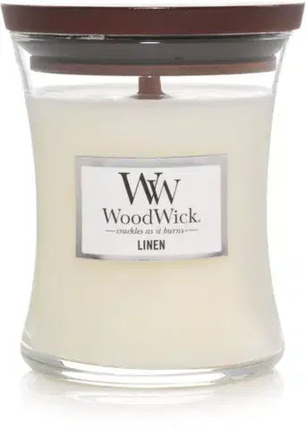 Stredná sviečka WoodWick WoodWick sviečka stredná Linen