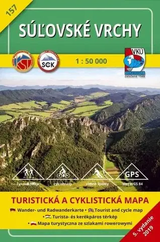 Turistika, skaly Súľovské vrchy - TM 157, 1: 50 000 - Kolektív autorov