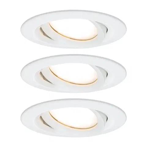 Zapustené svietidlá Paulmann Paulmann Nova Plus 3 kusy LED lampy okrúhle biele