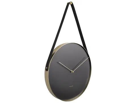Hodiny Nástenné hodiny s opaskom Karlsson KA5767, 58 cm čierna 