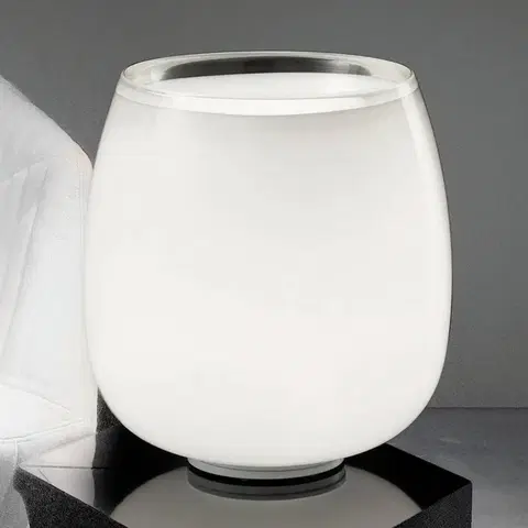 Stolové lampy Vistosi Implode – sklenená stolná lampa Ø 38 cm