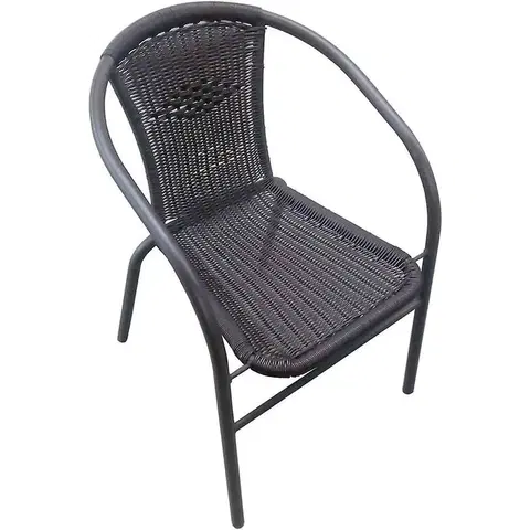Záhradné ratanové kreslá Ratanová stolička čierna