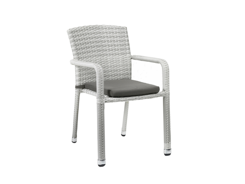 Stoličky John jedálenská stolička bielo-sivá