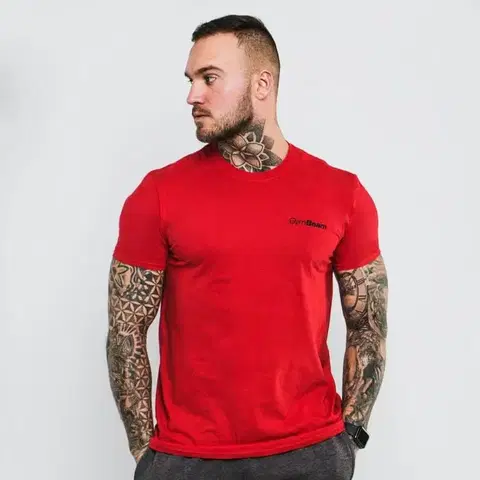 Tričká GymBeam Men‘s T-shirt Basic Cherry Red  XL