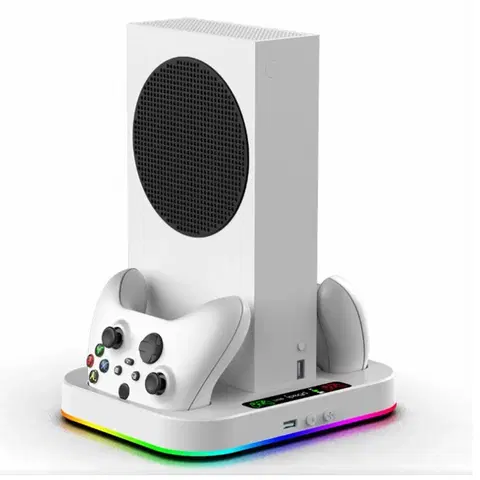 Príslušenstvo k herným konzolám iPega XBS012S Multifunkčný nabíjací RGB stojan s chladením pre Xbox Series S + 2ks Baterií 57983115496