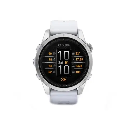 Inteligentné hodinky Garmin epix Pro (g2), 42mm, Silver, Whitestone band 010-02802-01