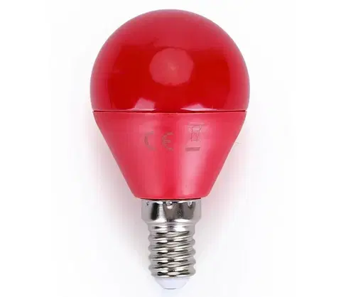 LED osvetlenie  B.V. LED Žiarovka G45 E14/4W/230V červená -  