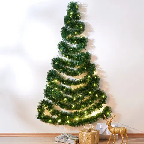 Drobné dekorácie a doplnky Závesný LED vianočný stromček