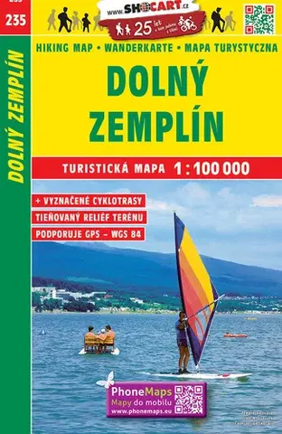 Turistika, skaly Dolný Zemplín 1:100 000