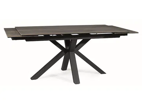 Jedálenské stoly COMBU rozkladací jedálenský stôl, hnedá / čierna
