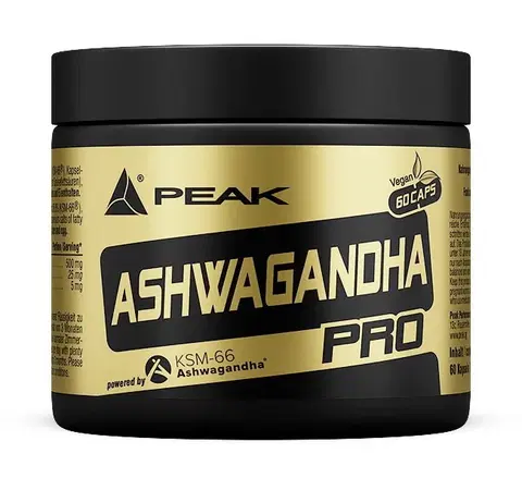 Anabolizéry a NO doplnky Ashwagandha Pro - Peak Performance 60 kaps.