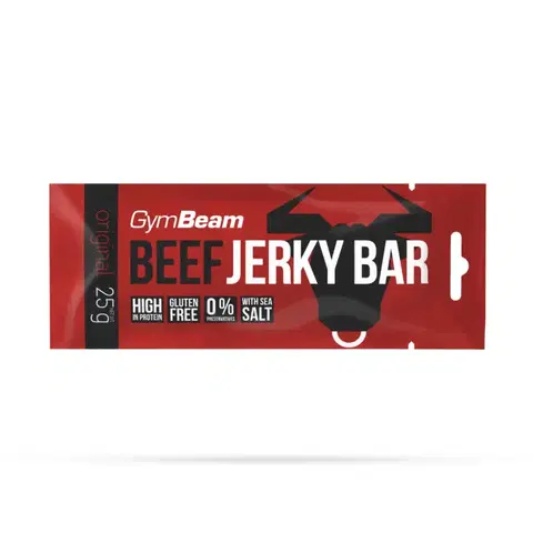 Sušené mäso GymBeam Beef Jerky Bar 25 x 25 g originál