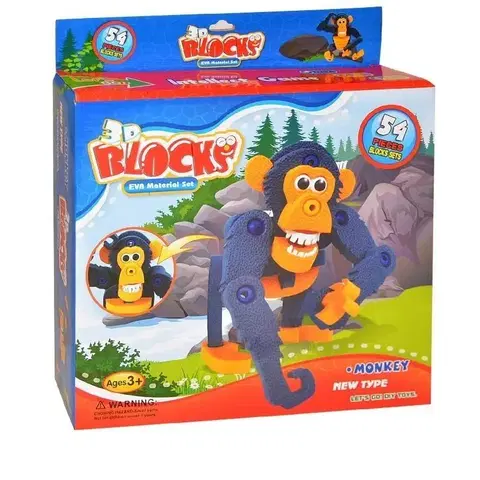 Hračky puzzle WIKY - Puzzle 3D Šimpanz