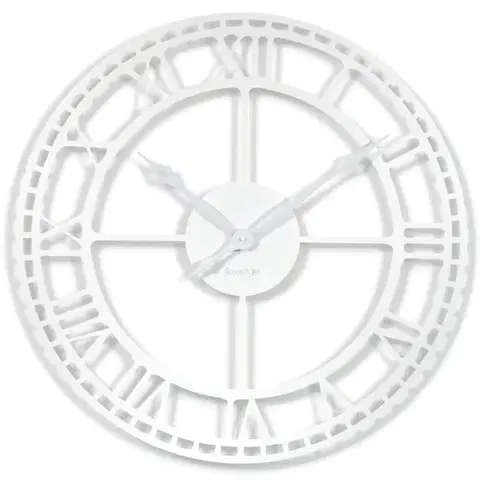 Hodiny Kovové nástenné hodiny z21a-2-2-x 80cm, biela
